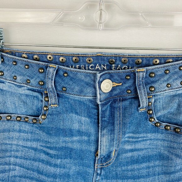 American Eagle Jegging Jeans Women's Size 6 Short Next Level Stretch Studded - Picture 3 of 13